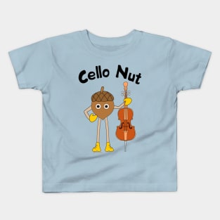 Cello Nut Text Kids T-Shirt